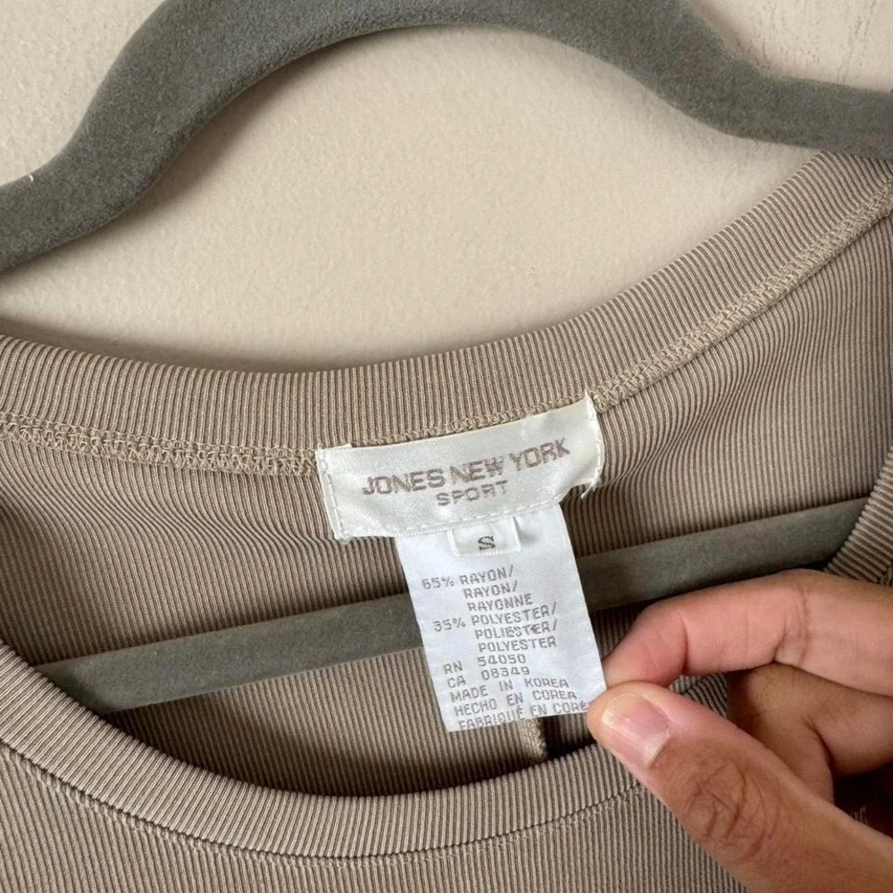 90s knit maxi dress Jones New York Small ribbed tank midi maxi vintage - Picture 3 of 6